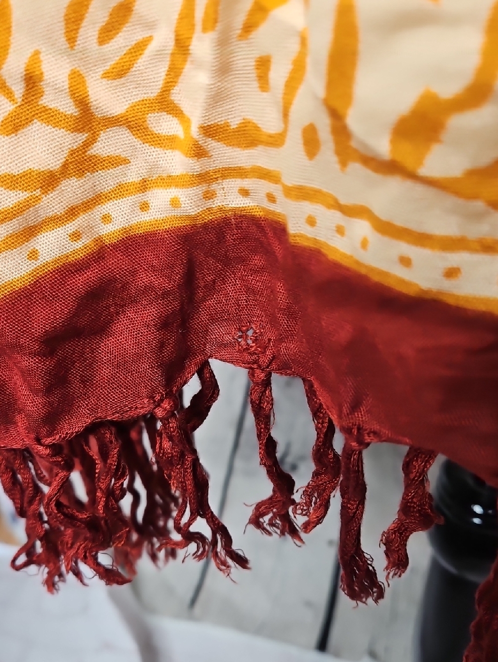 Arak Madu Boho Printed Fringed Blanket Scarf - Picture 2 of 4